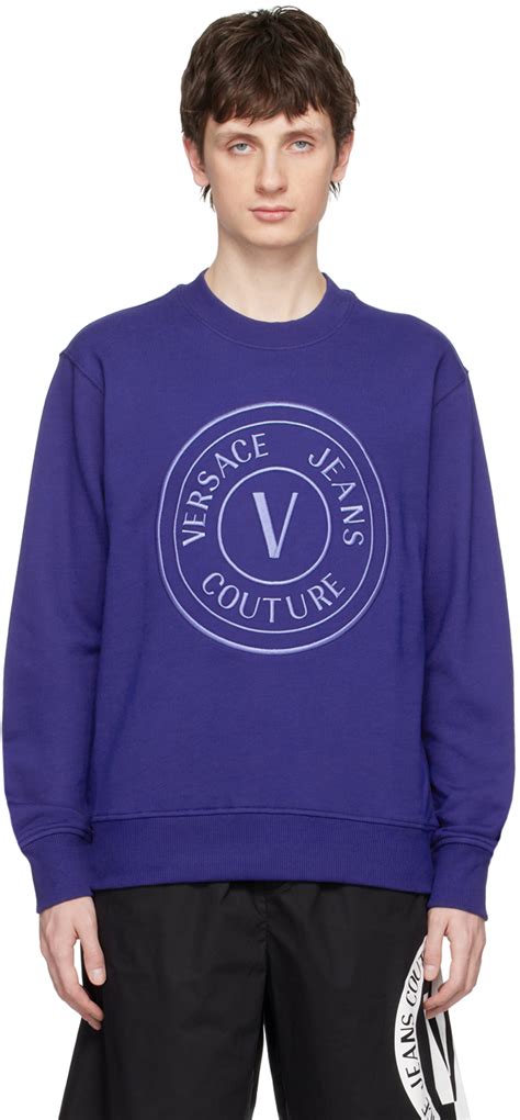 versace jeans sweatshirt blue|Versace Jeans couture outlet.